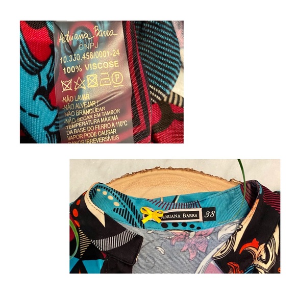 🇧🇷ADRIANA BARRA DESIGNER  100% VISCOSE BLOUSE - Picture 11 of 16